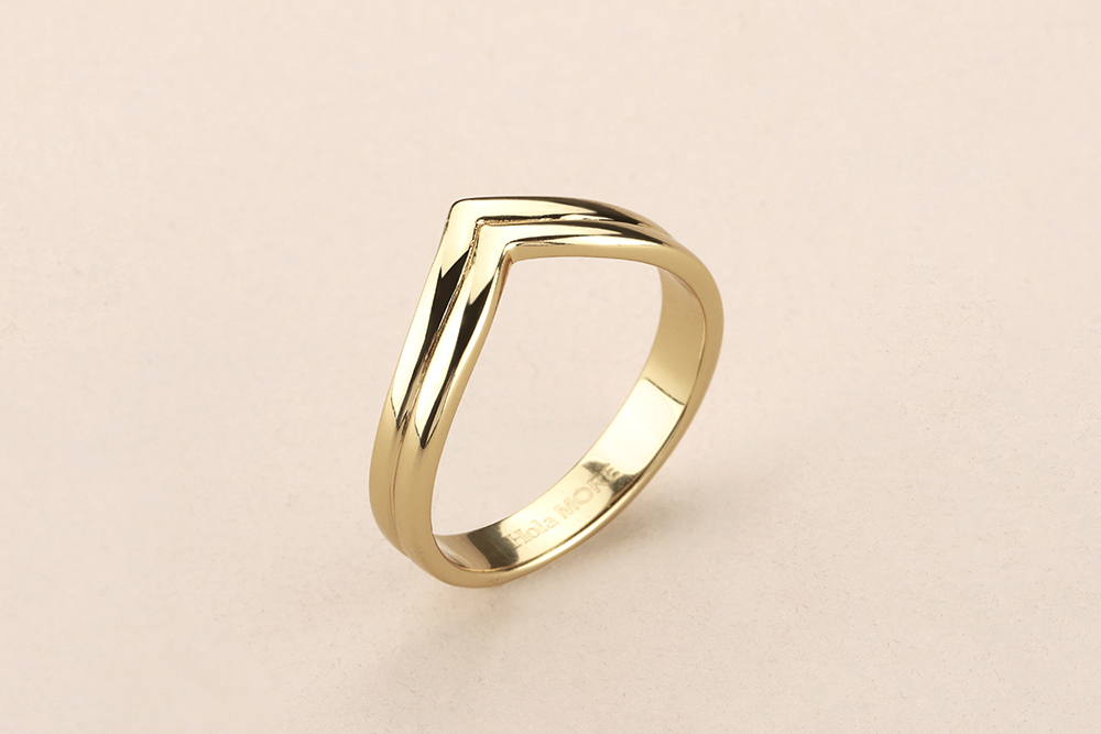 Double Band Ring SR5969S - holamore